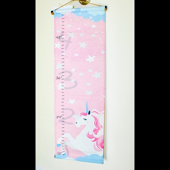 CANVAS UNICORN GROWTH CHART HANGING NWT - Picture 2 of 14